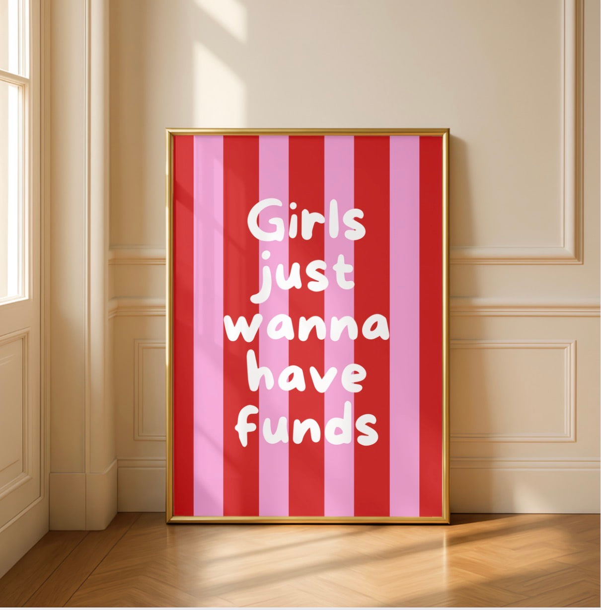 Girls just wanna have funds wall art