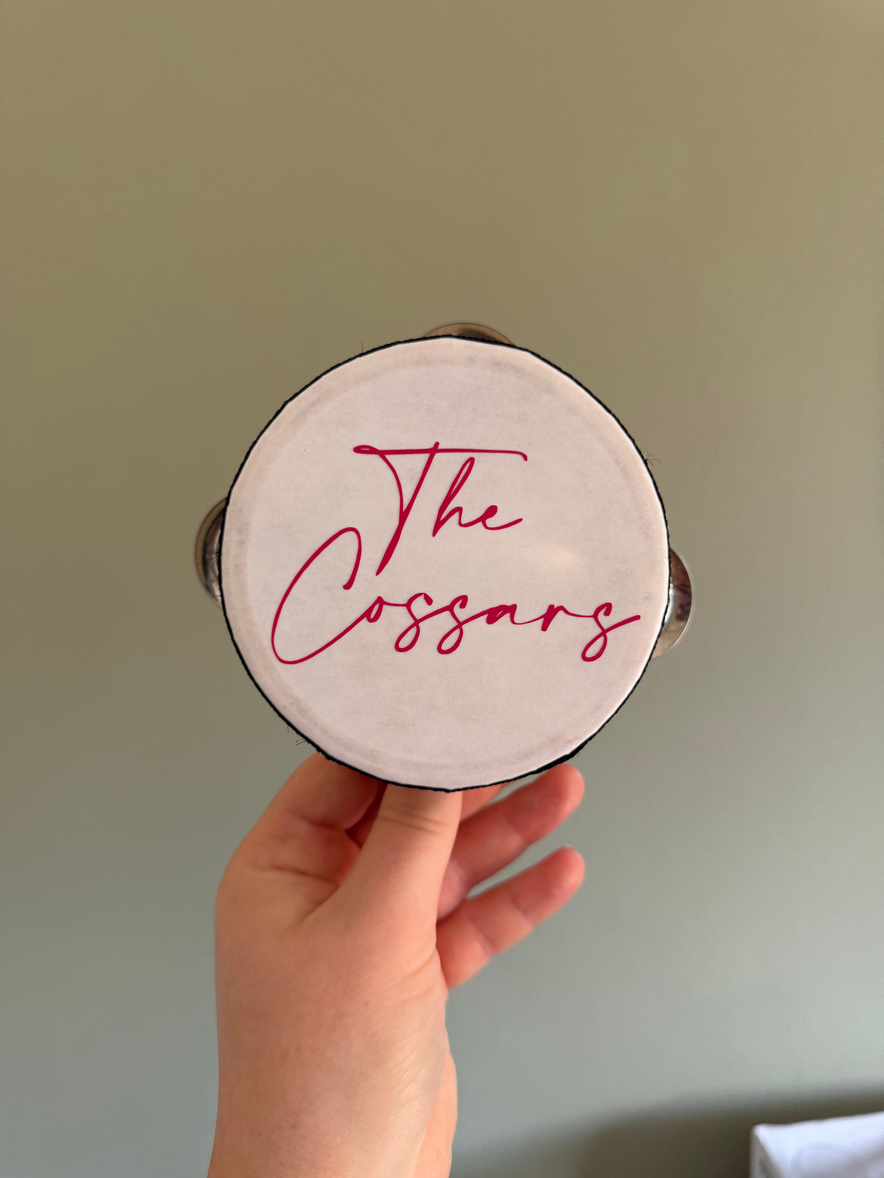 Personalised tambourine photograph pending